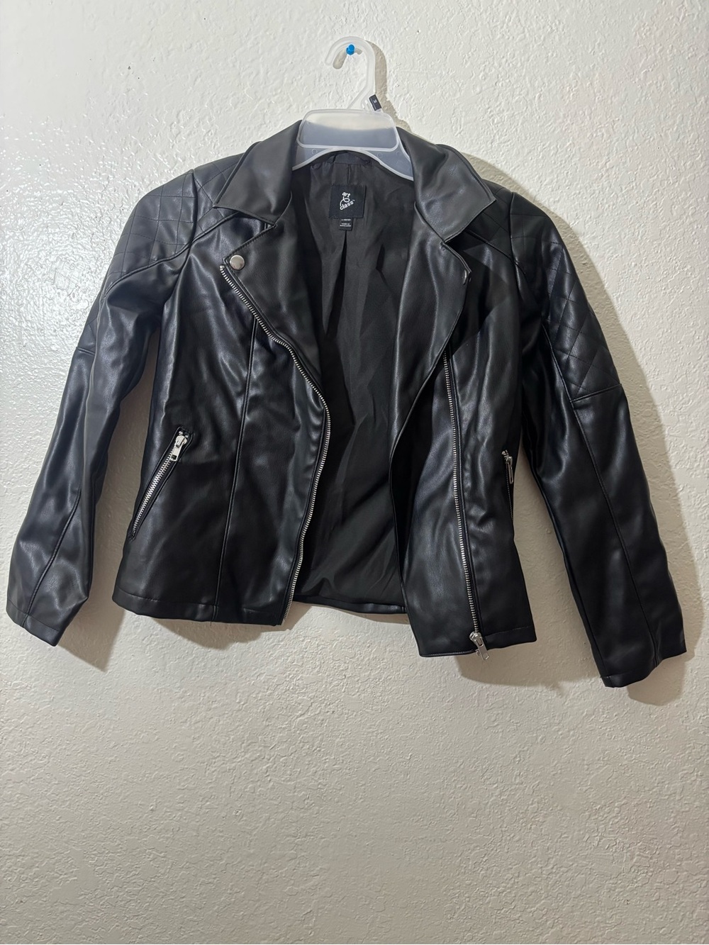 Art ClassBlack Faux Leather Moto Jacket - kids